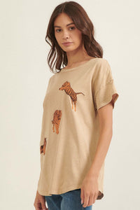 Tiger Trio Vintage-Wash Graphic Tee - ShopPromesa