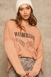 Wanderlust Angel Vintage Long-Sleeve Graphic Tee - ShopPromesa