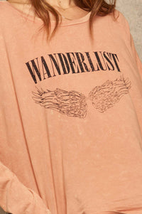 Wanderlust Angel Vintage Long-Sleeve Graphic Tee - ShopPromesa