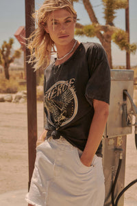 Fierce Eagle Studded Vintage-Wash Graphic Tee - ShopPromesa