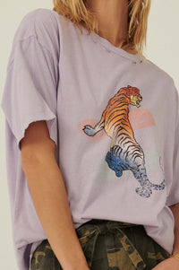 Rainbow Tiger Vintage-Wash Graphic Tee - ShopPromesa