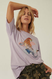 Rainbow Tiger Vintage-Wash Graphic Tee - ShopPromesa