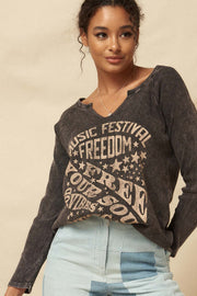 Freedom Festival Vintage Thermal Graphic Top - ShopPromesa