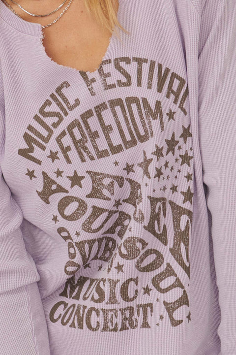 Freedom Festival Vintage Thermal Graphic Top - ShopPromesa
