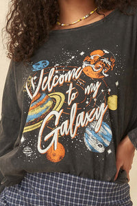 Welcome to My Galaxy Long-Sleeve Graphic Tee - ShopPromesa