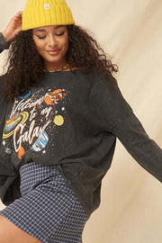 Welcome to My Galaxy Long-Sleeve Graphic Tee - ShopPromesa