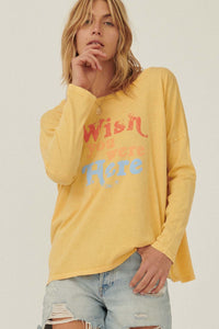 Wish You Were Here Long-Sleeve Graphic Tee - ShopPromesa