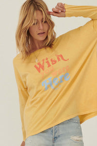 Wish You Were Here Long-Sleeve Graphic Tee - ShopPromesa