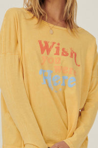 Wish You Were Here Long-Sleeve Graphic Tee - ShopPromesa