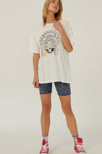 Tough Love Leopard Vintage-Print Graphic Tee - ShopPromesa