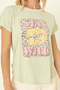 Stay Wild Vintage-Wash Graphic Tee - ShopPromesa