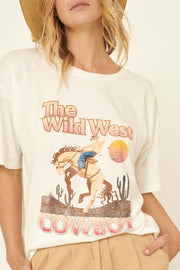 Wild West Cowboy Oversize Graphic Tee - ShopPromesa