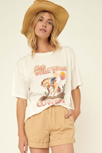 Wild West Cowboy Oversize Graphic Tee - ShopPromesa