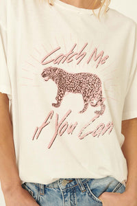 Catch Me If You Can Distressed Graphic Tee - ShopPromesa