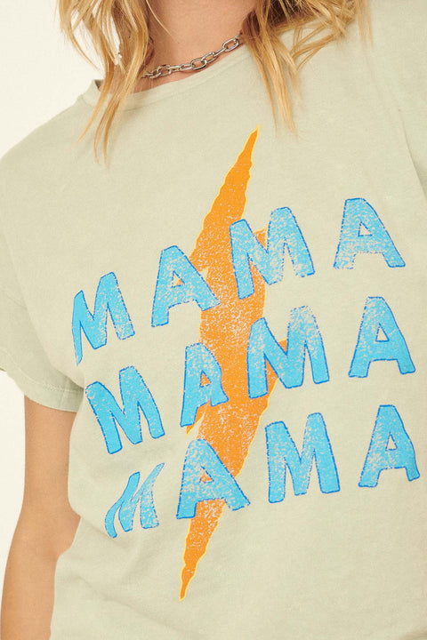 Mama Thunder Vintage-Wash Graphic Tee - ShopPromesa