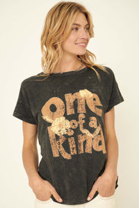 One of a Kind Vintage-Wash Graphic Tee - ShopPromesa