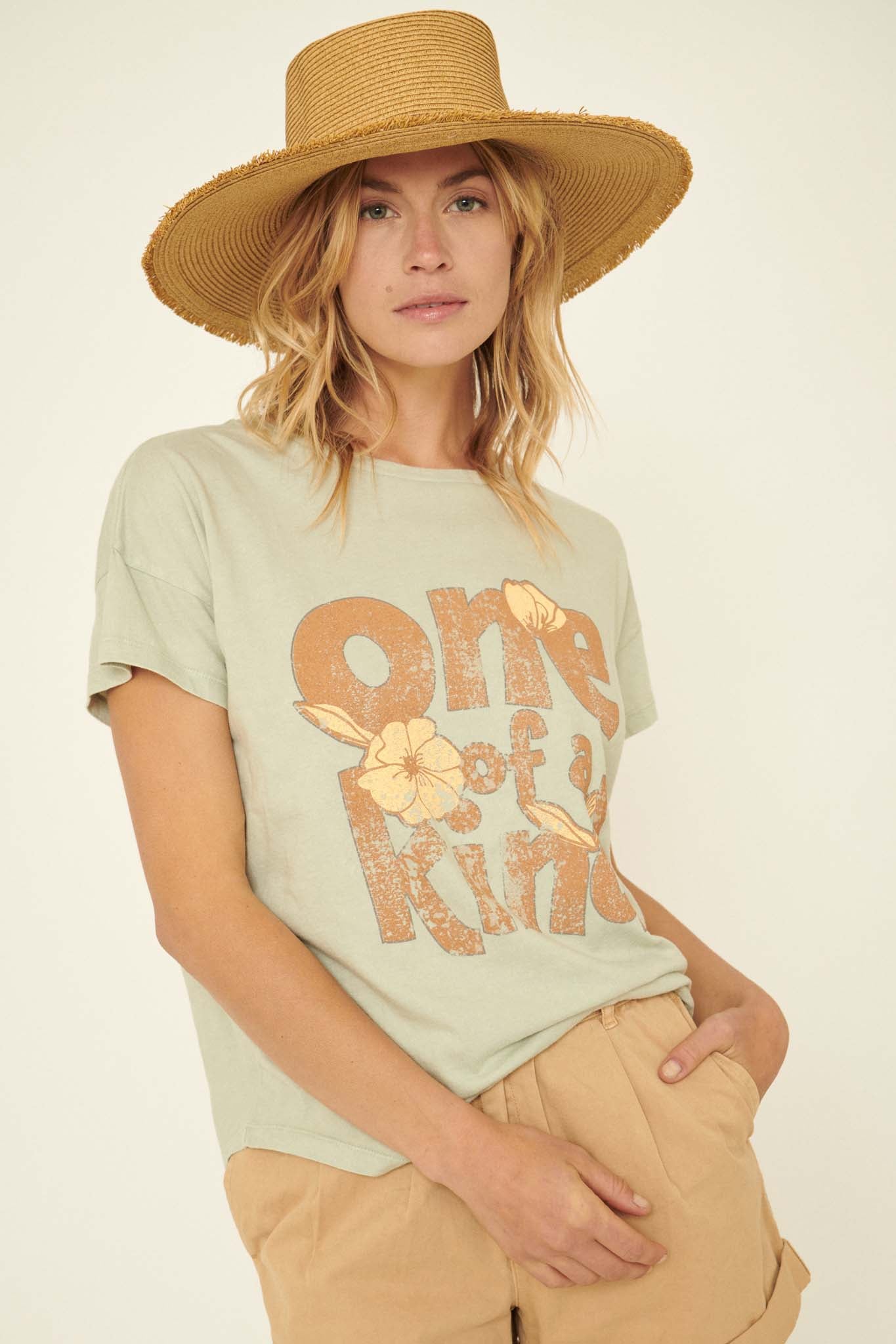 One of a Kind Vintage-Wash Graphic Tee - ShopPromesa