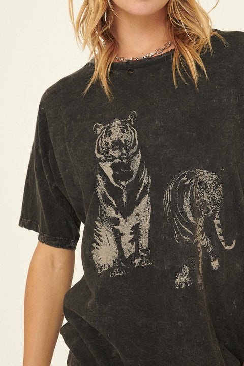 Prey for Tigers Vintage-Wash Graphic Tee - ShopPromesa