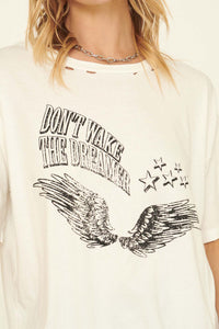 Don't Wake the Dreamer Distressed Graphic Tee - ShopPromesa