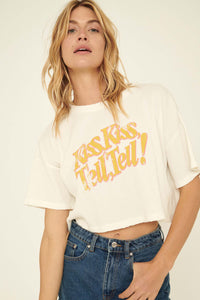 Kiss and Tell Cropped Graphic Tee - ShopPromesa