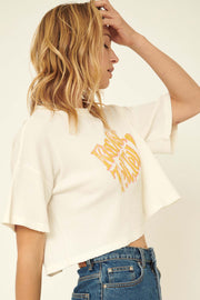 Kiss and Tell Cropped Graphic Tee - ShopPromesa