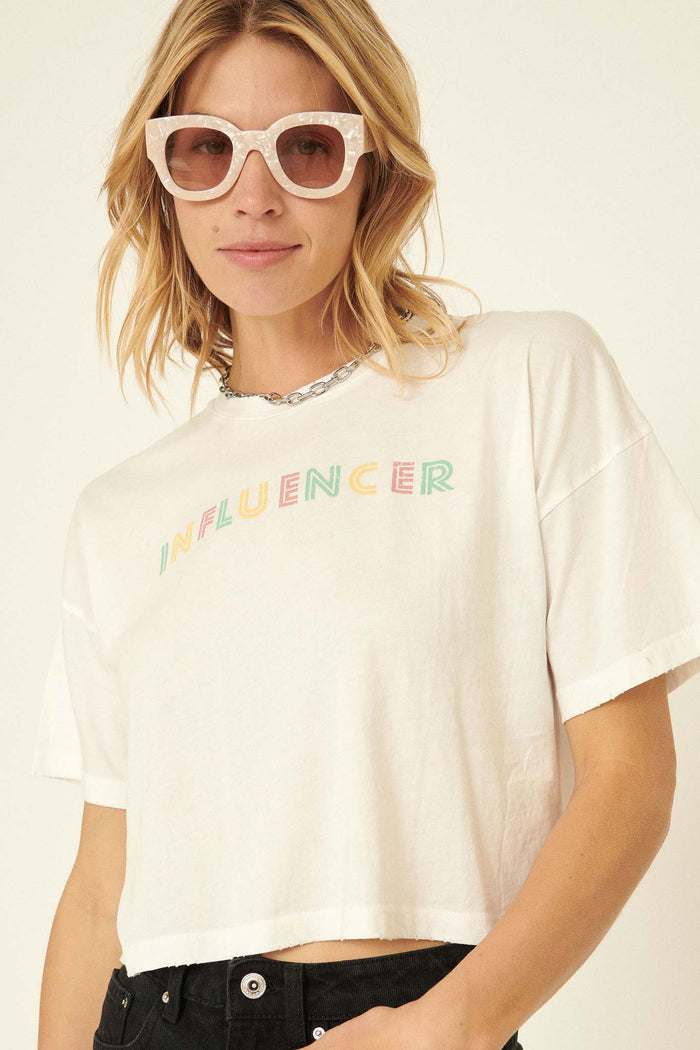 Influencer Vintage-Print Graphic Tee - ShopPromesa