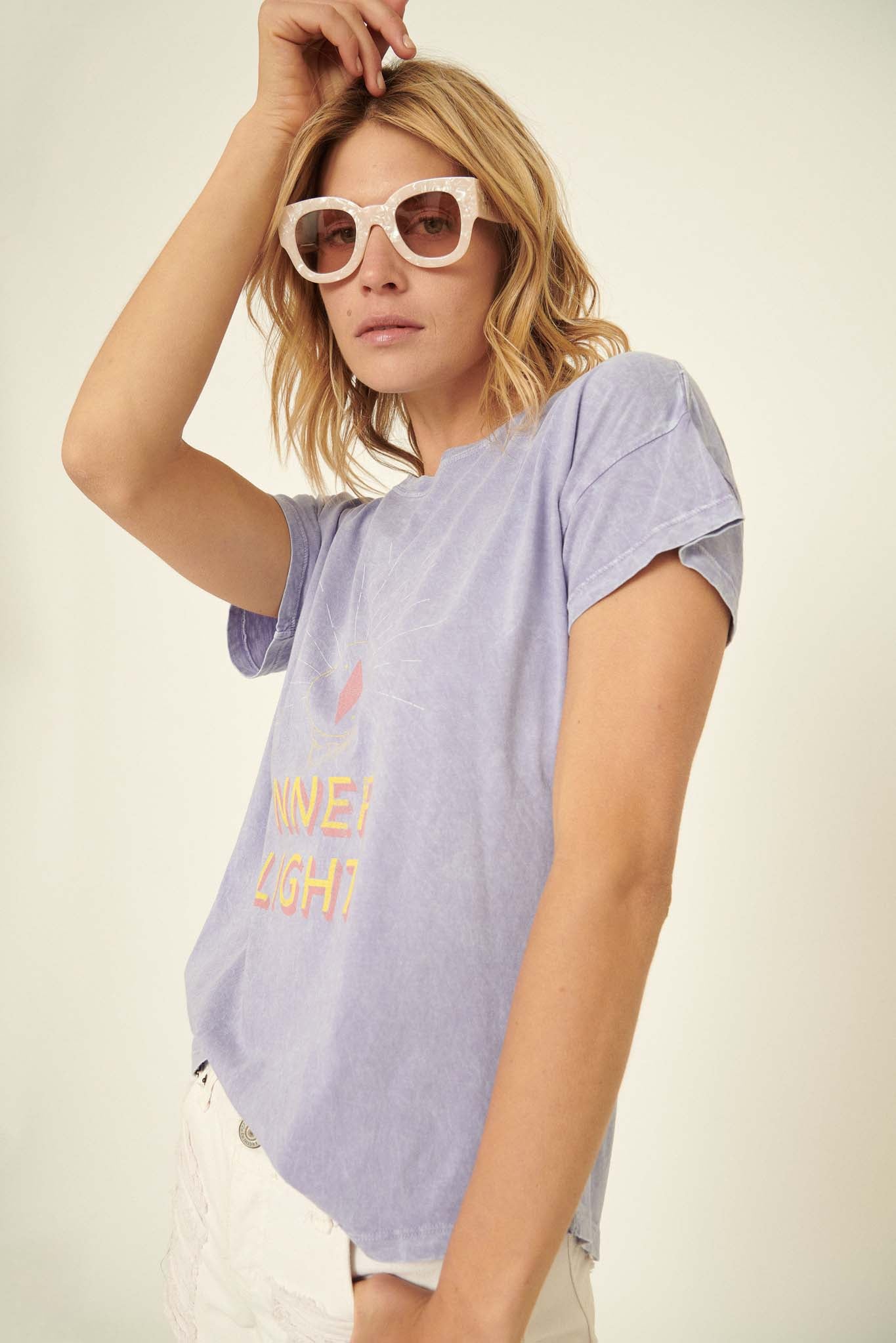 Inner Light Vintage-Wash Graphic Tee - ShopPromesa