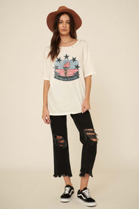 America United Distressed Graphic Tee - ShopPromesa