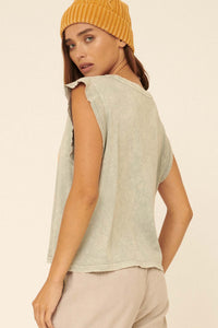 Love Sleeveless Vintage-Washed Tee - ShopPromesa