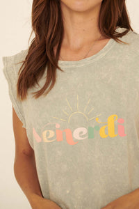 Venerdi Vintage-Wash Sleeveless Graphic Tee - ShopPromesa