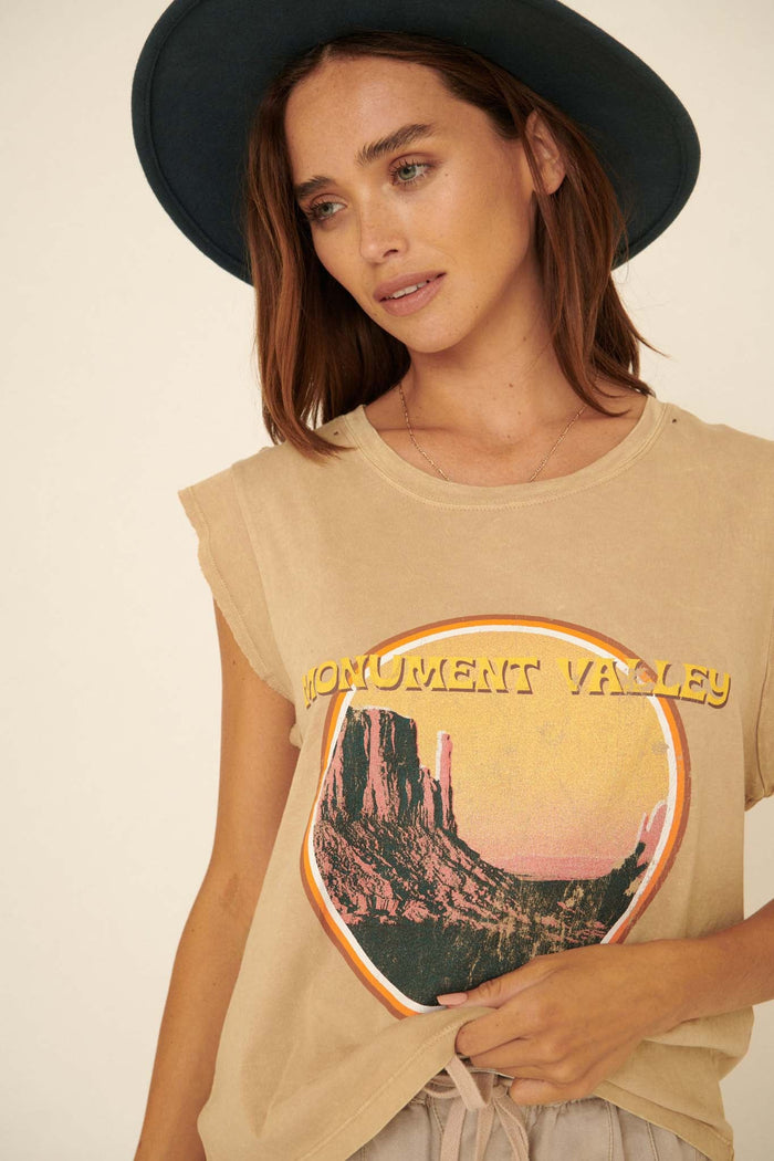 Monument Valley Sleeveless Graphic Tee - ShopPromesa