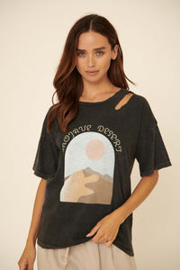 Mojave Desert Slashed Vintage-Wash Graphic Tee - ShopPromesa