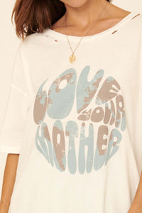 Love Your Mother Distressed Graphic Tee - ShopPromesa