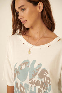 Love Your Mother Distressed Graphic Tee - ShopPromesa