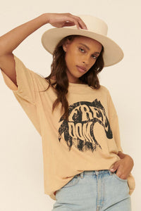 Freedom Distressed Vintage-Wash Graphic Tee - ShopPromesa