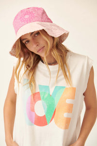 Love Vintage-Print Sleeveless Graphic Tee - ShopPromesa