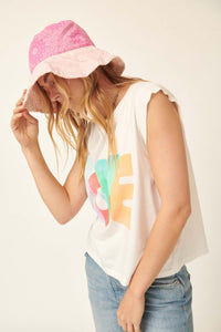 Love Vintage-Print Sleeveless Graphic Tee - ShopPromesa