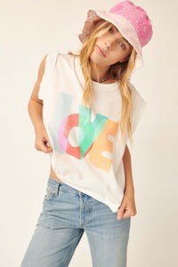 Love Vintage-Print Sleeveless Graphic Tee - ShopPromesa