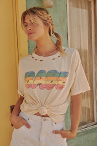 Babe Distressed Vintage-Print Graphic Tee - ShopPromesa