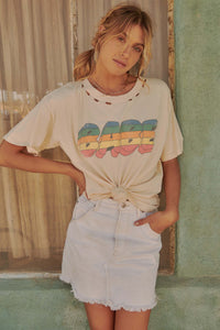 Babe Distressed Vintage-Print Graphic Tee - ShopPromesa