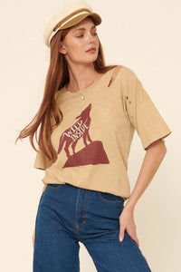 Wild Inside Distressed Vintage-Wash Graphic Tee - ShopPromesa