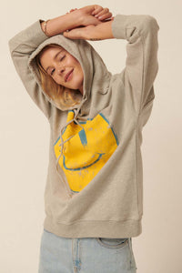 Smiley Face Vintage-Print Graphic Hoodie - ShopPromesa