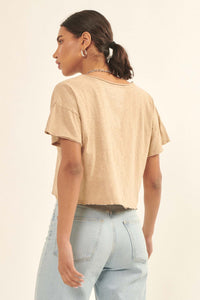 Very Necessary Cropped Split-Neck Tee - ShopPromesa