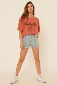 Cowgirl Distressed Oversize Graphic Tee - ShopPromesa