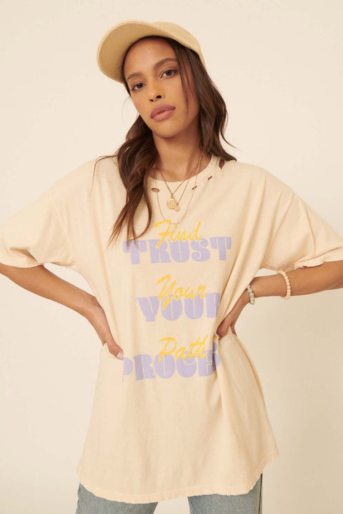 Trust Your Process Distressed Graphic Tee - ShopPromesa