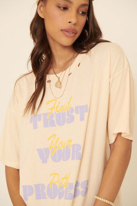 Trust Your Process Distressed Graphic Tee - ShopPromesa