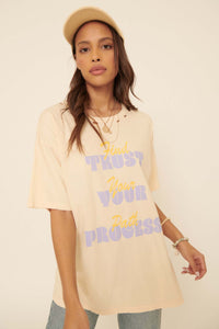 Trust Your Process Distressed Graphic Tee - ShopPromesa