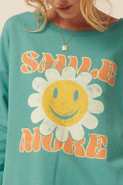 Smile More Vintage-Print Graphic Sweatshirt - ShopPromesa