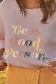 Be a Good Person Graphic Waffle Tee - ShopPromesa