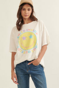 Smile Inside and Out Smiley Face Graphic Tee - ShopPromesa